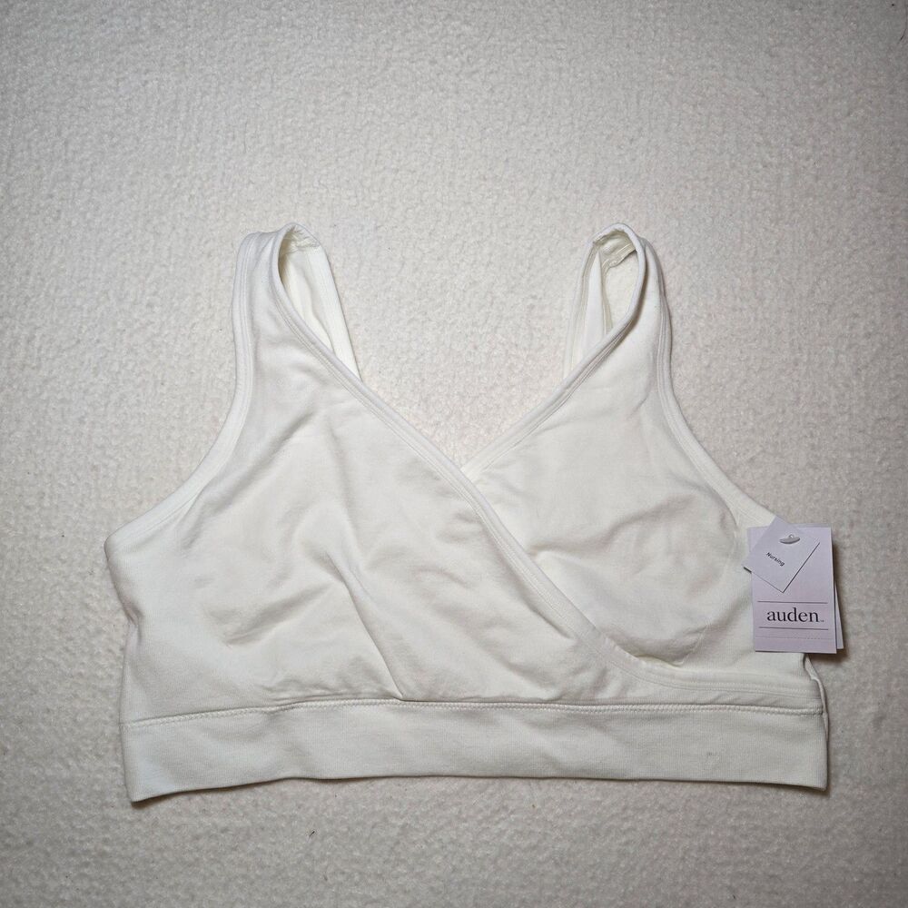 NWT Auden White Nursing Sports Bra Bralette XXL